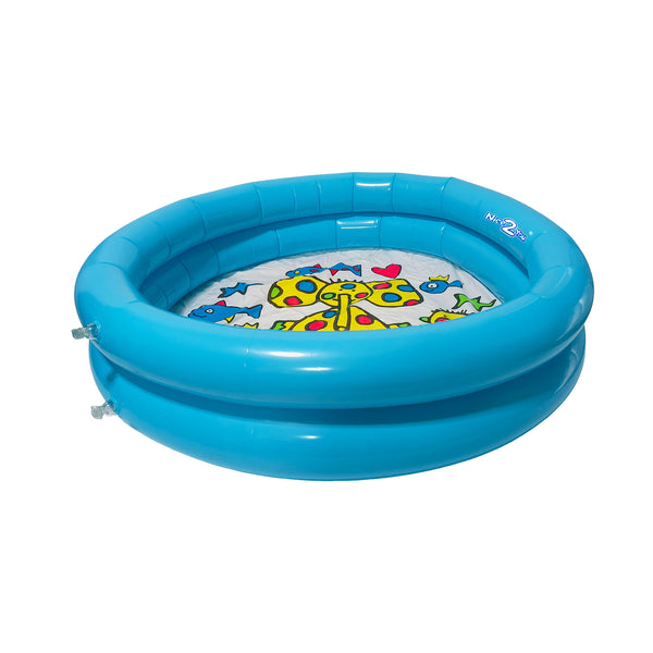 Round Inflatable Swimming Pool, Portable Inflatable Child/Children Little Pump Pool, Play Center for Kids/Girl/Boy