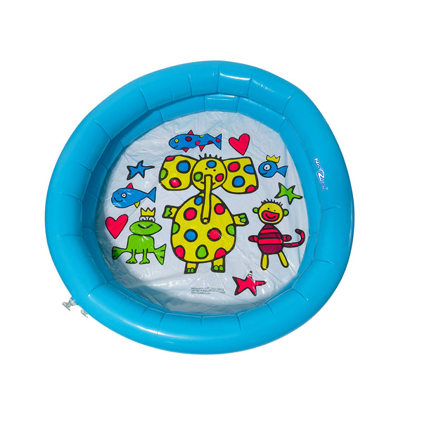 Round Inflatable Swimming Pool, Portable Inflatable Child/Children Little Pump Pool, Play Center for Kids/Girl/Boy