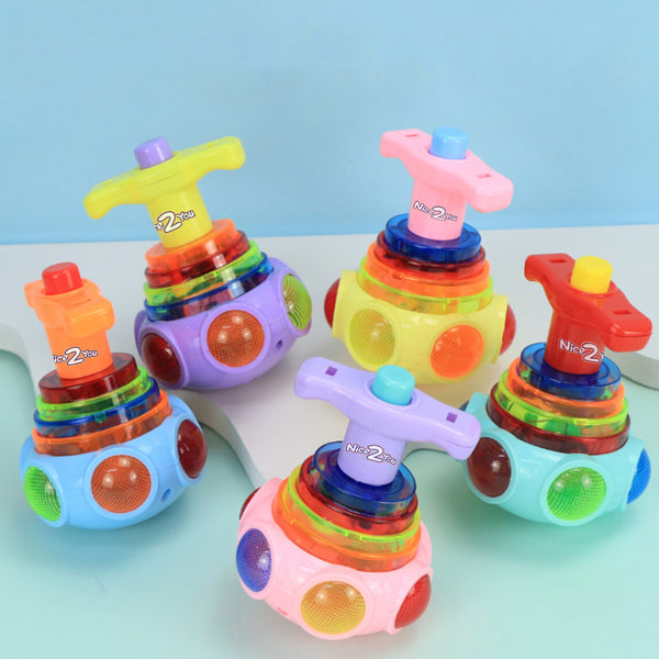 5Pack LED Light Up Spinning Tops with Gyroscope, LED Flashing Spinning Toys for Kids, Glow Dark Party Supply Bulk Toys
