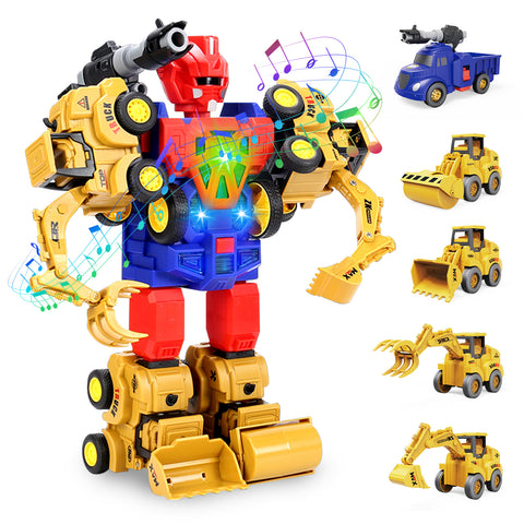 Nice2you 5 in 1 Transforming Toy Cars Robot for Kids