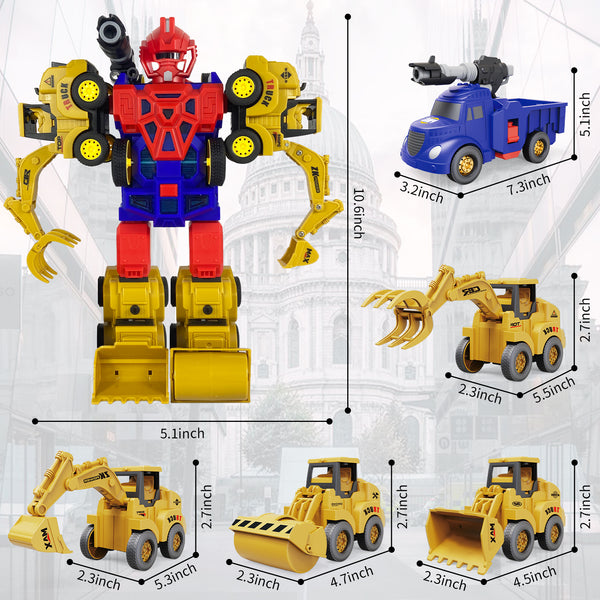 Nice2you 5 in 1 Transforming Toy Cars Robot for Kids