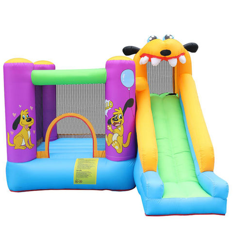 Nice2you Puppy Bounce House Jumping Castle with Slide Outdoor, Cute Kids Inflatable Bouncer with Blower 9 x 8 x 7 ft