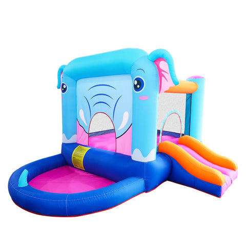 Nice2you Mini Bounce House Elephant Shape Inflatable Bouncer for Toddlers Indoor and Outdoor with Blower, Bouncy House for Kids with Ball Pool