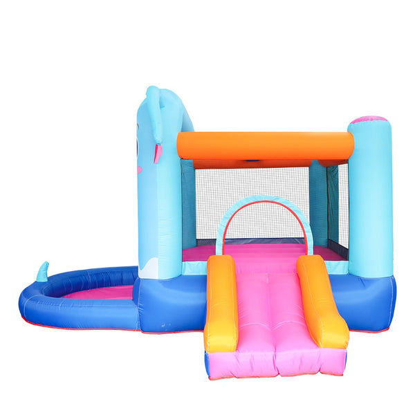 Nice2you Mini Bounce House Elephant Shape Inflatable Bouncer for Toddlers Indoor and Outdoor with Blower, Bouncy House for Kids with Ball Pool