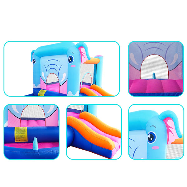Nice2you Mini Bounce House Elephant Shape Inflatable Bouncer for Toddlers Indoor and Outdoor with Blower, Bouncy House for Kids with Ball Pool
