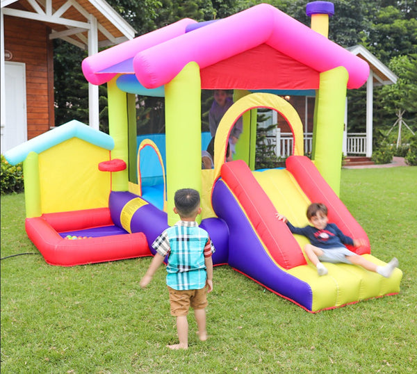 Nice2You Inflatable Bounce House Pretty Bouncy Castle with 350W Air Blower