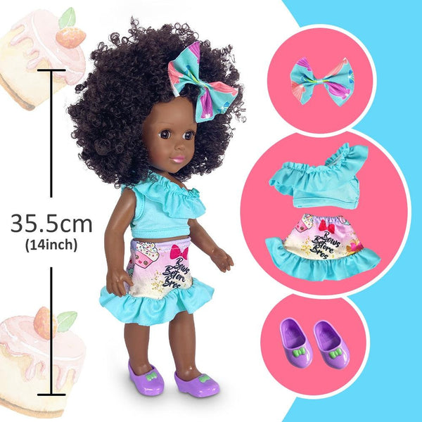 Nice2You 14inch Black Baby Doll for Kids