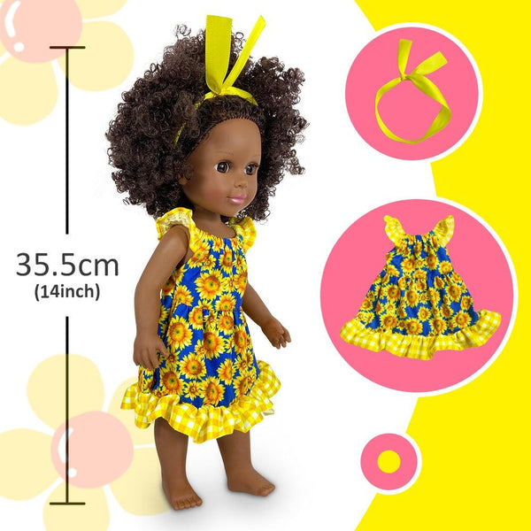 Nice2You 14inch Black Baby Doll for Kids