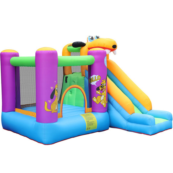 Nice2you Puppy Bounce House Jumping Castle with Slide Outdoor, Cute Kids Inflatable Bouncer with Blower 9 x 8 x 7 ft