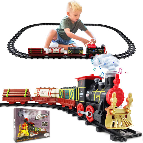 Nice2you Train Set for Christmas Tree: Battery-Powered Electric Train Set Around Tree