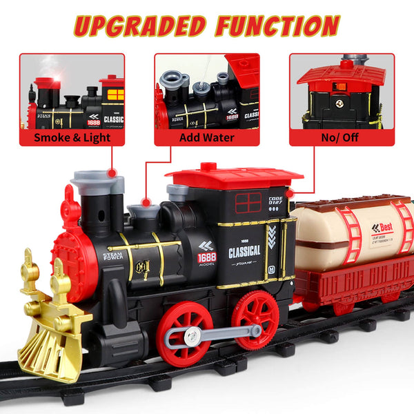 Nice2you Train Set for Christmas Tree: Battery-Powered Electric Train Set Around Tree