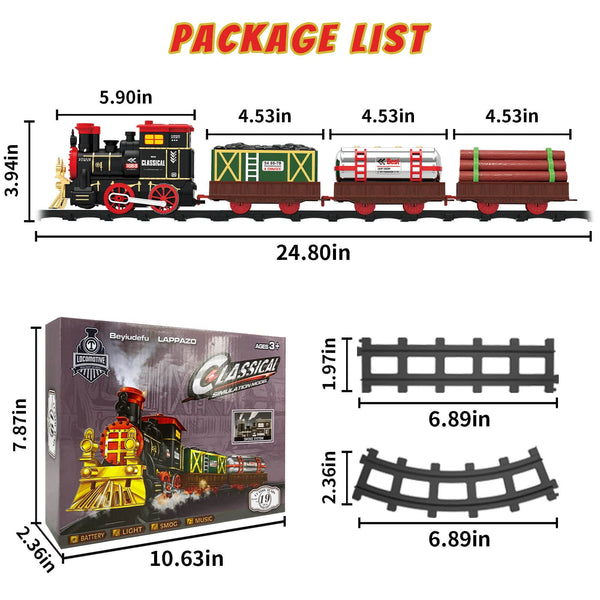 Nice2you Train Set for Christmas Tree: Battery-Powered Electric Train Set Around Tree