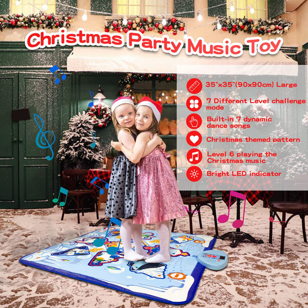 Nice2You Dance Mat Christmas Toys Dance Pad for Kids, Contains 7 Modes and 3 Challenge Levels Music Games Toys