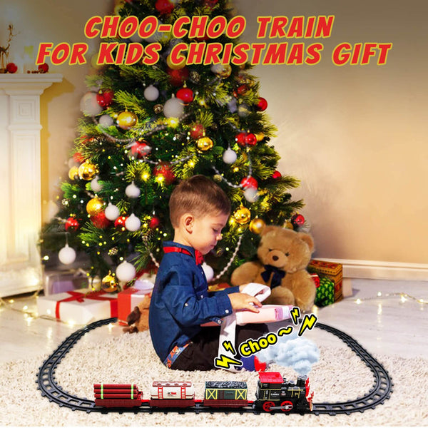 Nice2you Train Set for Christmas Tree: Battery-Powered Electric Train Set Around Tree