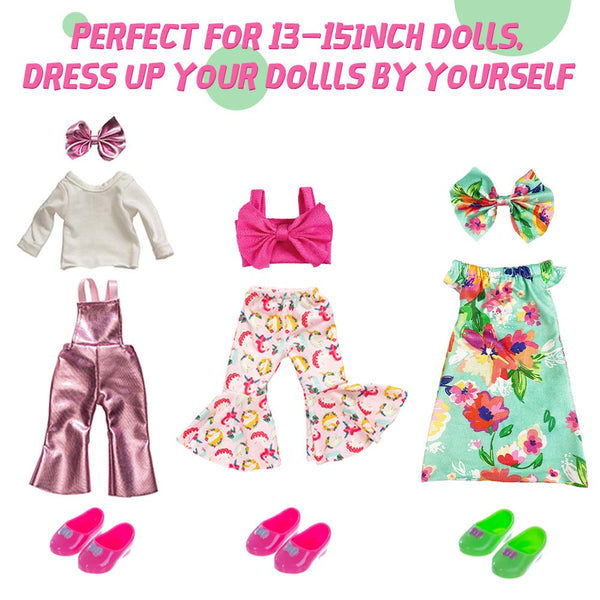 Nice2you Black Baby Doll Clothes Outfit 13 14 15 Inch Baby Doll