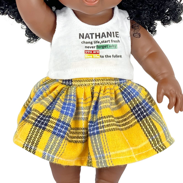 Nice2You 10In African American Black Baby Doll with 2 Set of Clothes