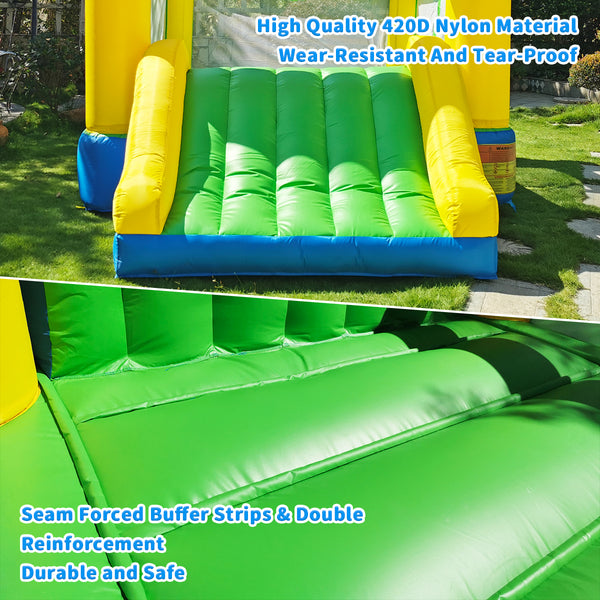 Nice2you Inflatable Bounce House with Basketball Hoop, 12 x 9 x 7 ft